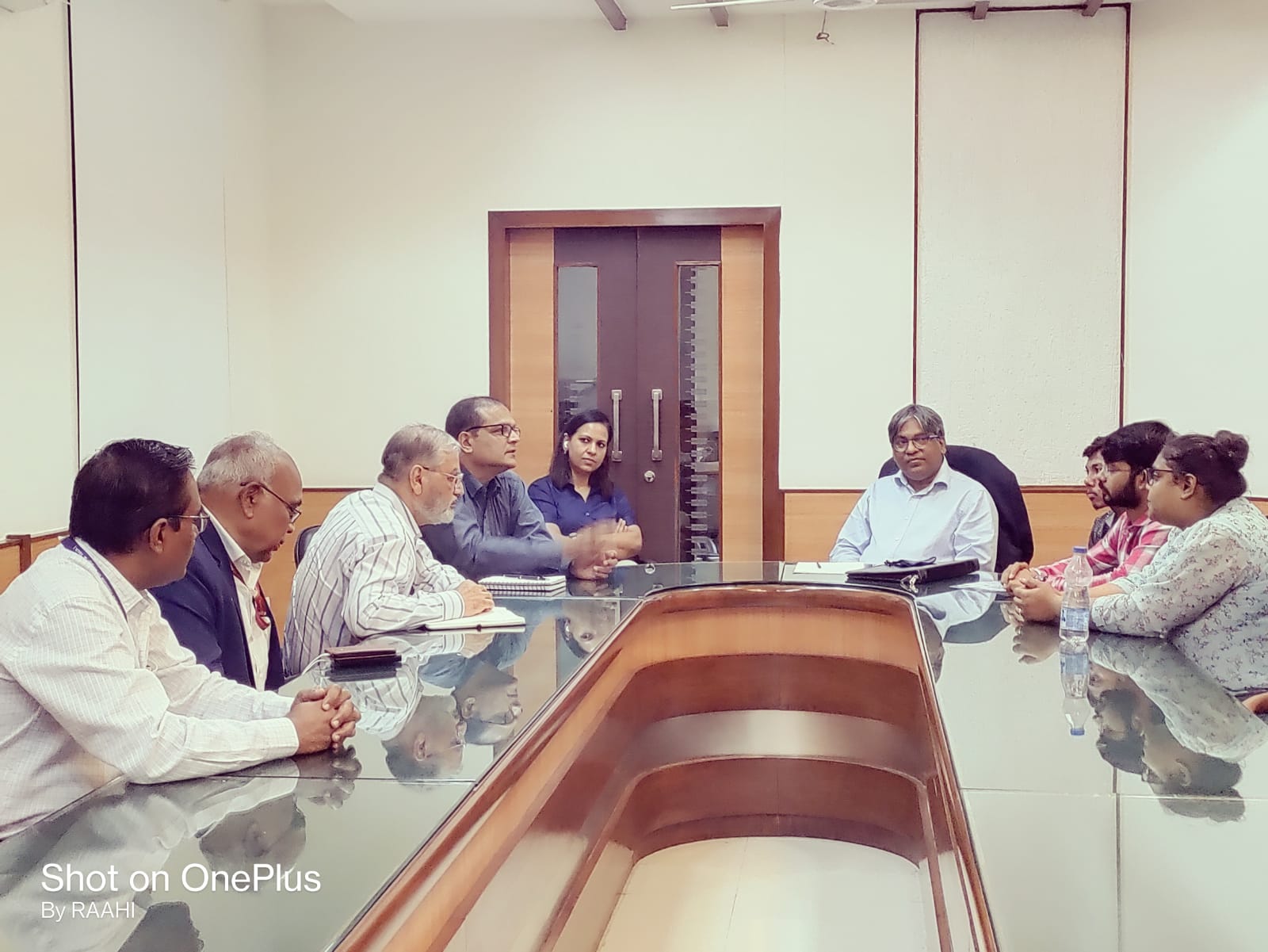 Review of Students by Dr. Ravi Silva, Mr. Prasad Sant and Mr. Shishir Athale and also Dr. Geetika Madan Patel , Member of Governing Counicil of PU Present